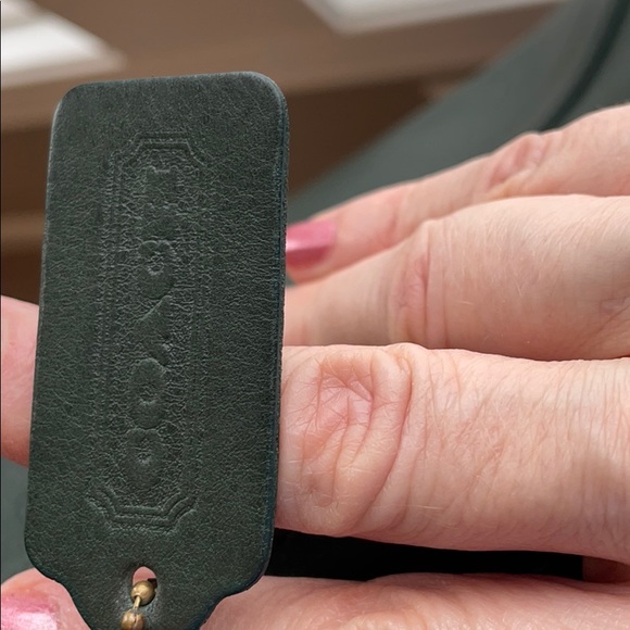 **RARE** VINTAGE Coach 💚 Green Leather Shoulder Bag - Picture 6 of 11